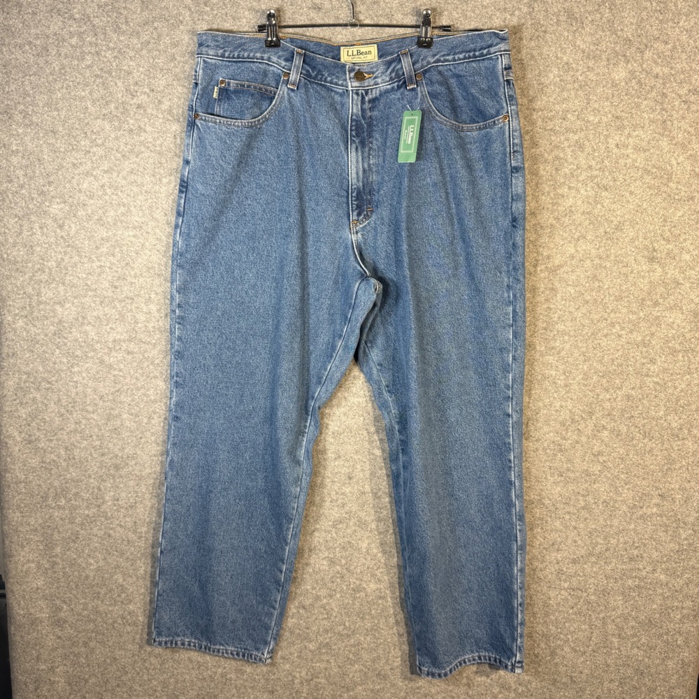 LL Bean Mens NF‎ Flannel Lined Jeans Stonewashed 38x29 Denim Pants New